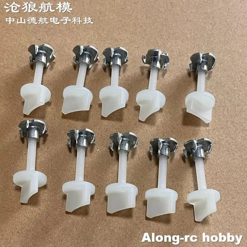 Vis à main en nylon de 4mm ou 5mm ou 6mm, 10 pièces, pour modèle d'avion, bricolage, avion RC, avion à gaz, pièce détachée