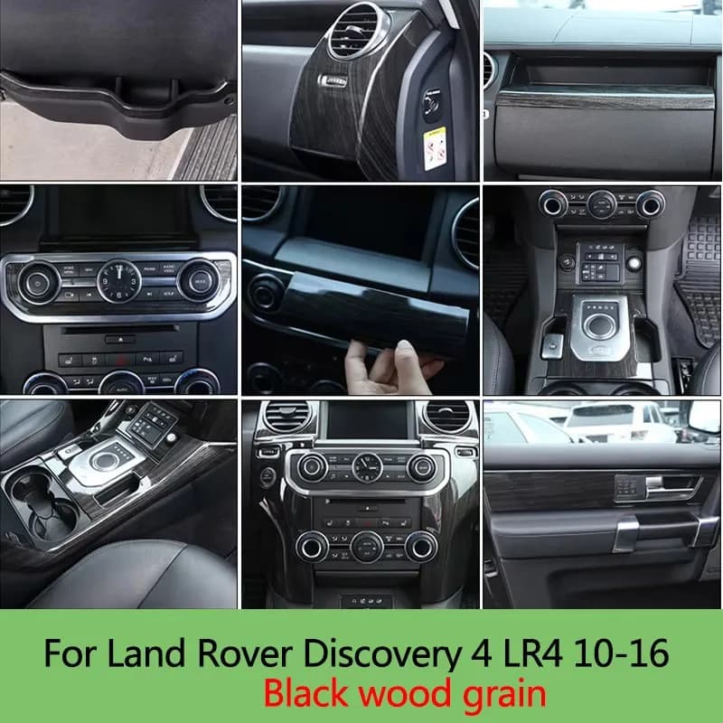 Panneau de commande central de voiture Mars en bois noir, accessoires de cadre décoratifs intérieurs, Land Rover Discovery 4 LR4 10-16