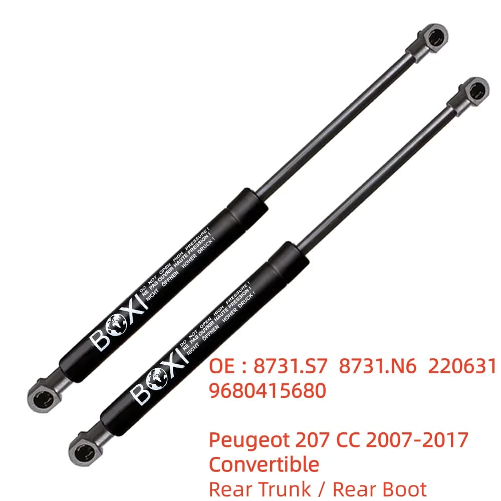 BOXI 2 amortisseurs de coffre arrière à ressort à gaz 8731N6 8731S7 pour Peugeot 207 CC 2007 - 2017 Cabriolet