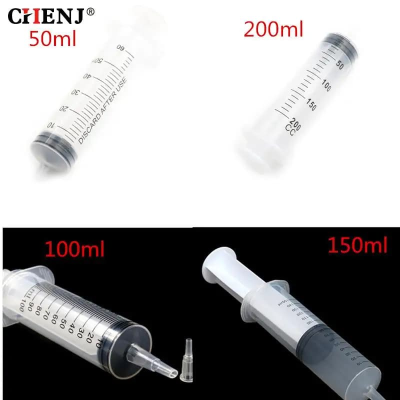 Pipette en plastique, 50ml – 200ml, hydroponique, nutriment, mesure de la santé stérile, outils de seringue, accessoires d'alimentation pour chats