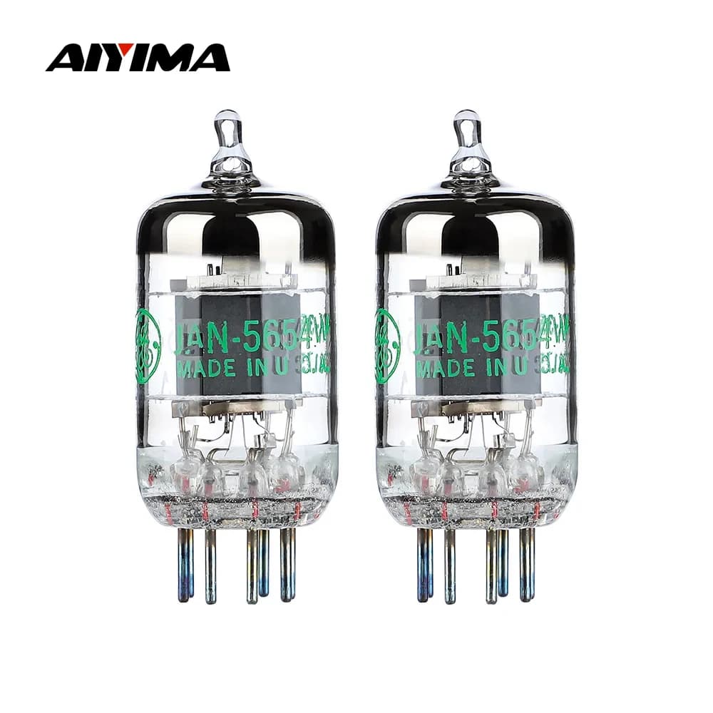AIYIMA 1 paire GE 5654W Tubes à vide Valve Tube électronique à vide mise à niveau pour 6J1 6m1 6AK5 6J1P EF95 appairage amplificateurs Audio