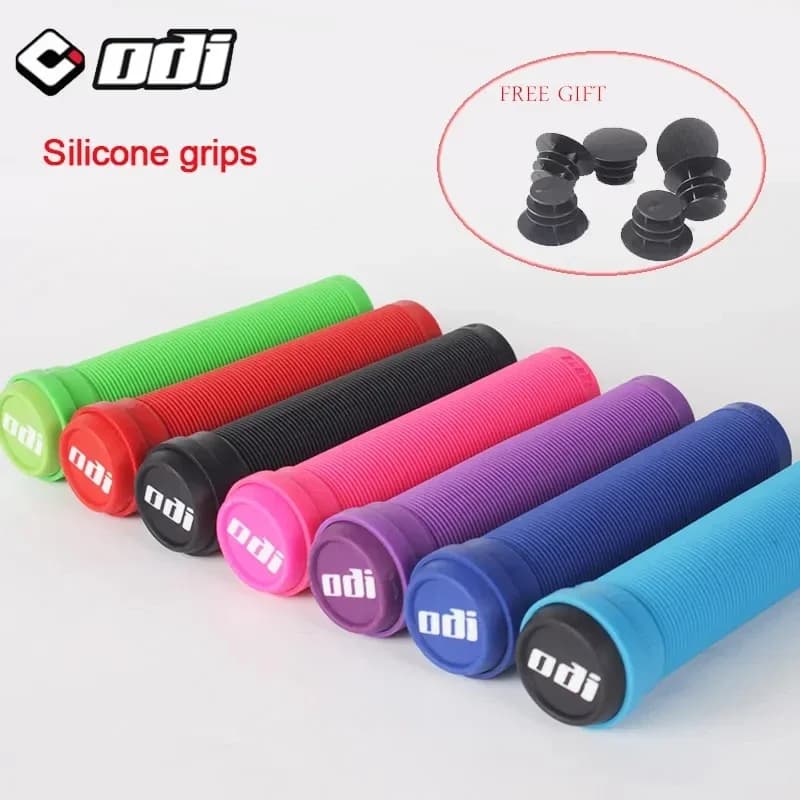 ODi – poignées de vélo de route en Silicone pour vtt, 22mm, antidérapantes, absorbant les chocs, bouchon d'extrémité de barre coloré, partie de vélo