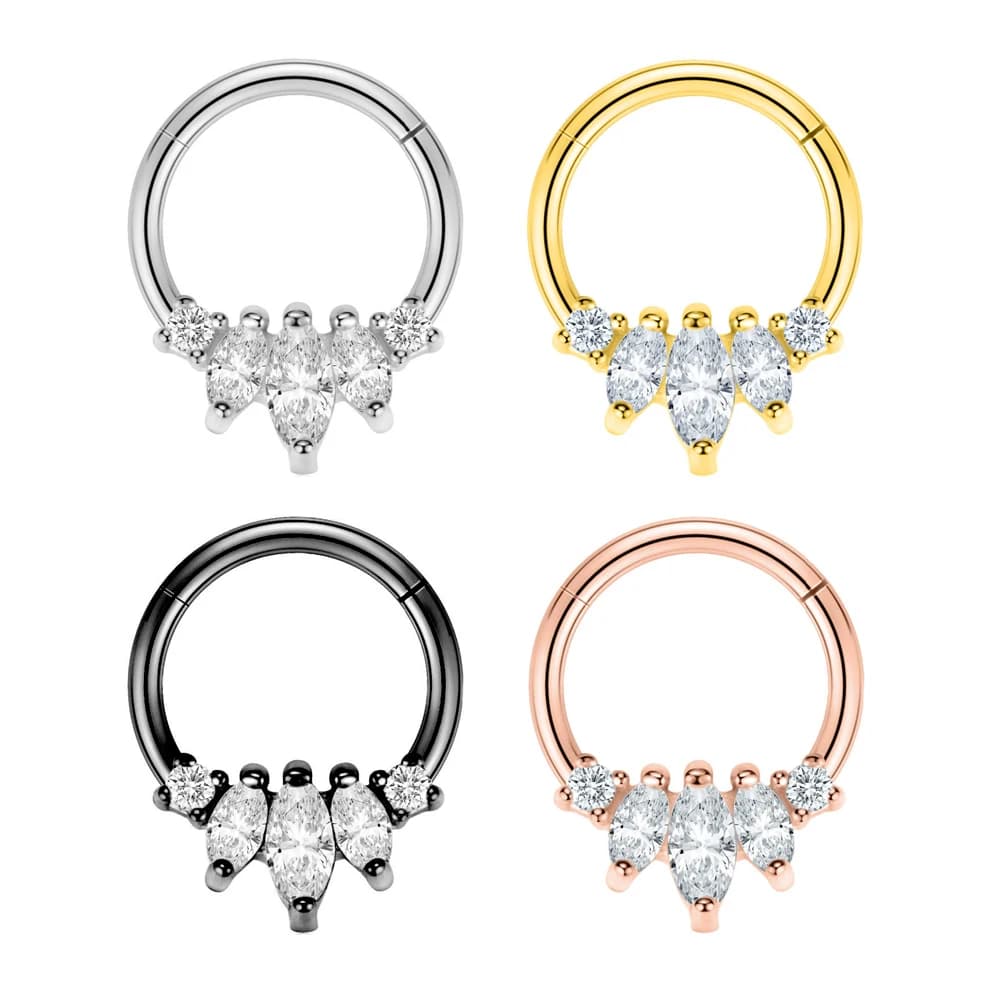 SION L-Anneau de segment en acier inoxydable, bijoux de piercing, cerceau Daith, anneau antarctique, Septum ClUNICEF, cartilage d'oreille Helix