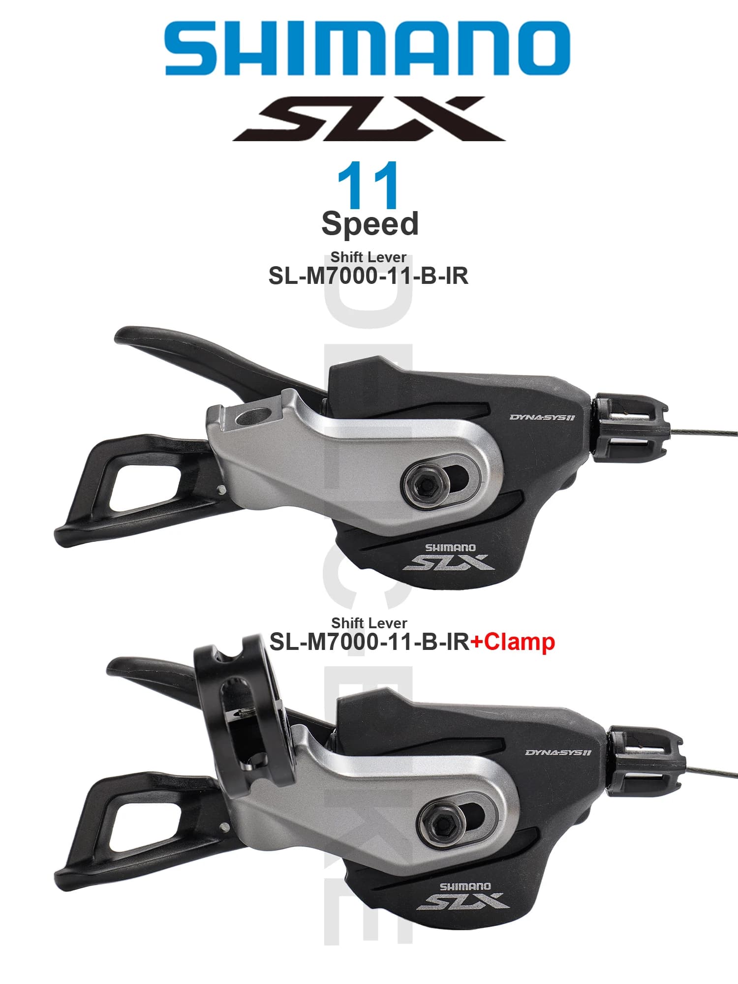 SHIMANO SLX M7000 Shifter SL-M7000-11-B-IR RAPIDFIRE PLUS - Levier de vitesses droit - I-SPEC B - Pièces d'origine 11 vitesses