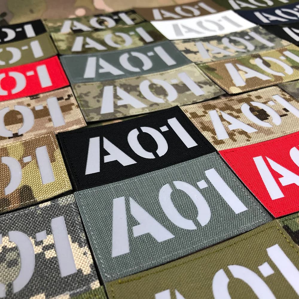 Patch de réflexion infrarouge IR IFF, découpe Laser personnalisée, panneau d'appel Radio, bandes nominatives, lettres grises
