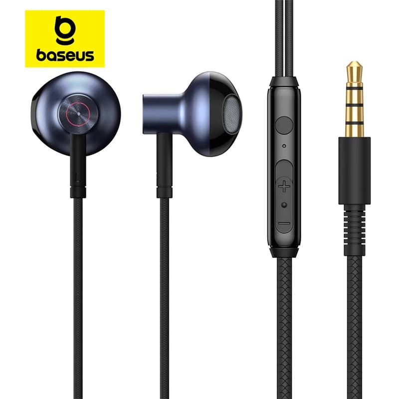 Bas192.- Écouteurs filaires H19 6D stéréo basse, casque intra-auriculaire 3.5mm avec micro pour Xiaomi Samsung matin