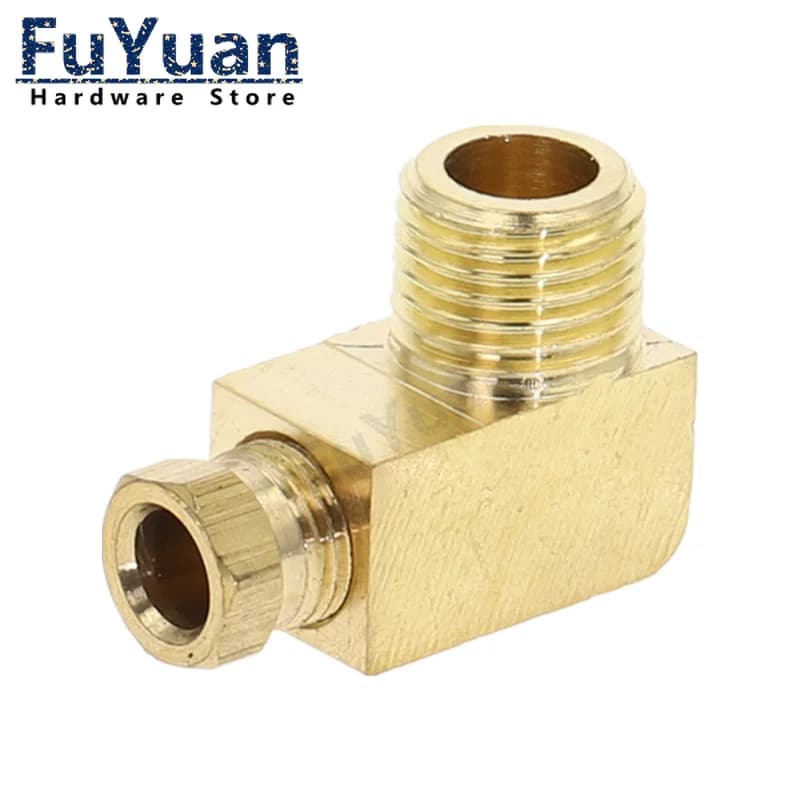 Raccord de tuyau d'huile en laiton pour Machine-outil, lubrification, 4 6 8mm OD, virole de Compression, adaptateur de connecteur de raccord de Compression