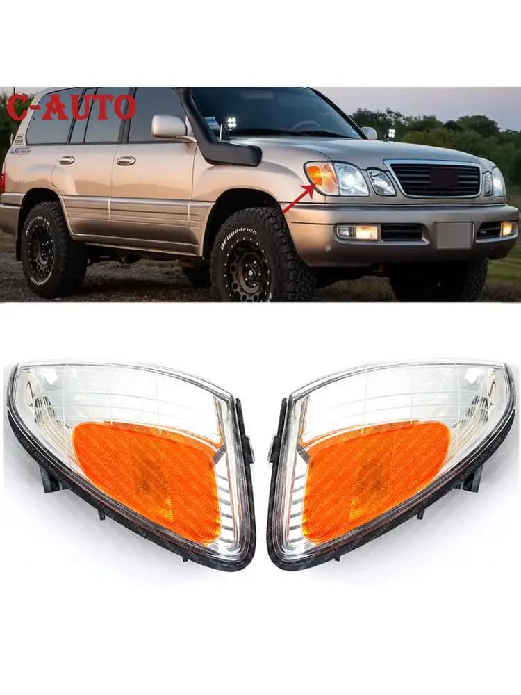 Feu d'angle de voiture sans ampoules pour Lexus LX470 (1998 – 2007), clignotant latéral pour pare-choc, accessoires de voiture