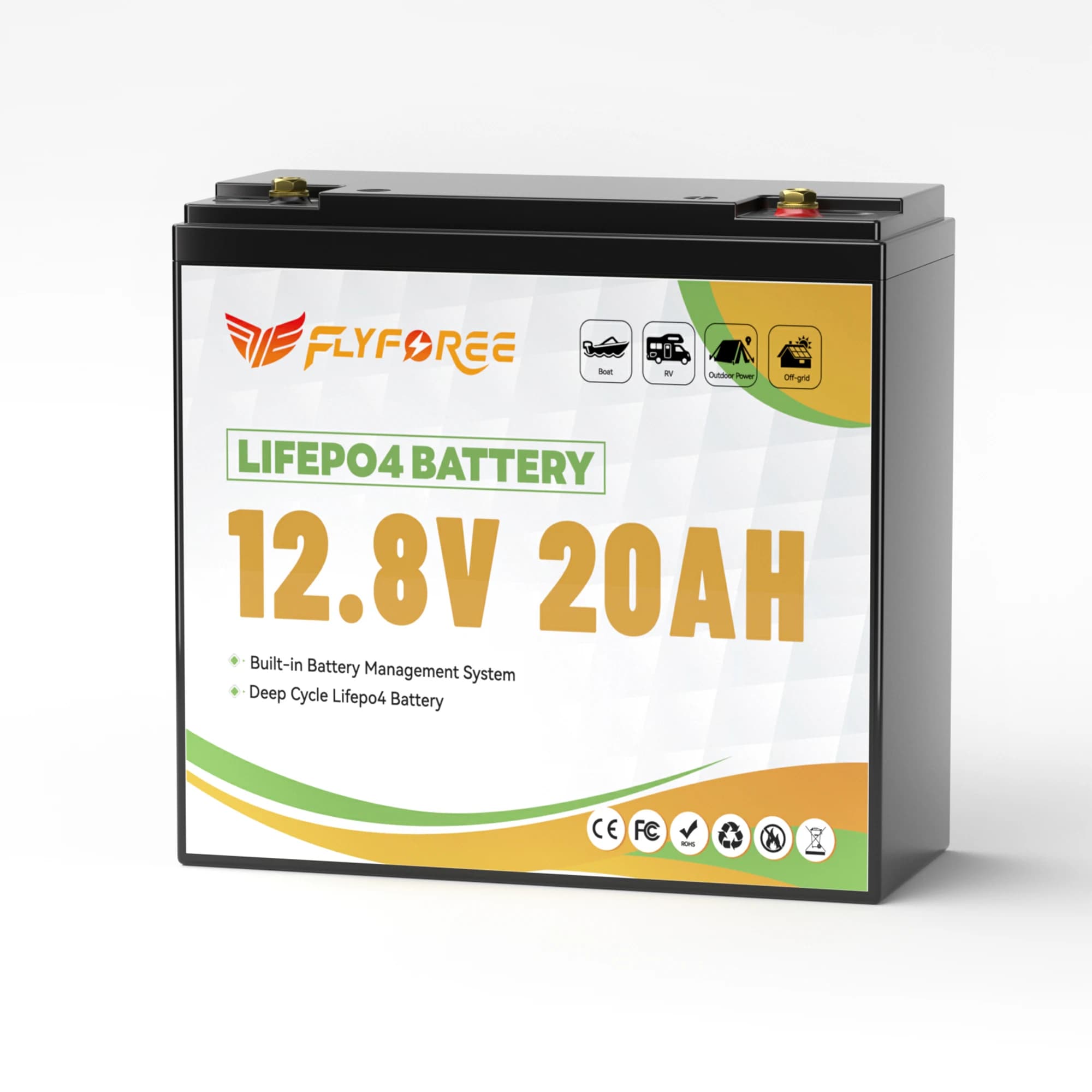 Batterie de stockage solaire au Lithium fer, 12.8V, 6ah, 10ah, 12ah, 20ah, 25ah, 30ah, 50ah, avec BMS Phosphate LiFePO4, pour Scooter UPS