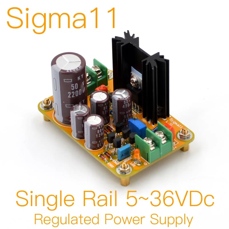 MOFI-Sigma11 alimentation régulée entièrement discrète (corps unique 5-36VDC) KIT de bricolage et carte finie