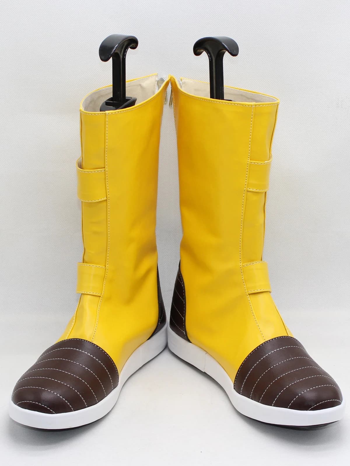 Chaussures de cosplay Future Trunks, bottes courtes jaunes d'anime C006, en stock