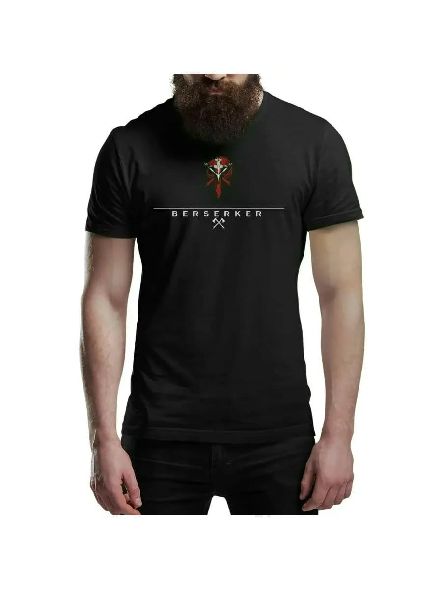 T-shirt Norse Myenson Vikinger Berserker, victoire ou Valhalla Été Coton À Manches Courtes O-cou Hommes T-shirt Nouvelle S-3XL