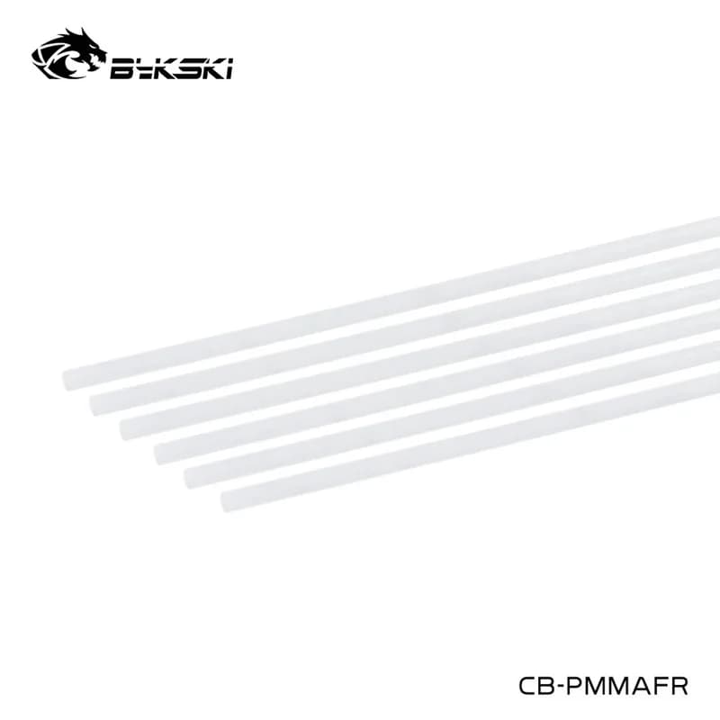 Bykski – tubes rigides en acrylique givré, 6 pièces, 8x12mm, 10x14mm, 12x16mm, tuyau rigide en PMMA mat pour refroidissement par eau de l'ordinateur, CB-PMMAFR