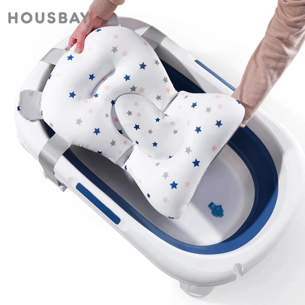 Tapis de bain pour bébé, douche pour nouveau-né, Support de sécurité, coussin de bain pour bébé, coussin de baignoire, siège antidérapant, filet de Suspension flottant