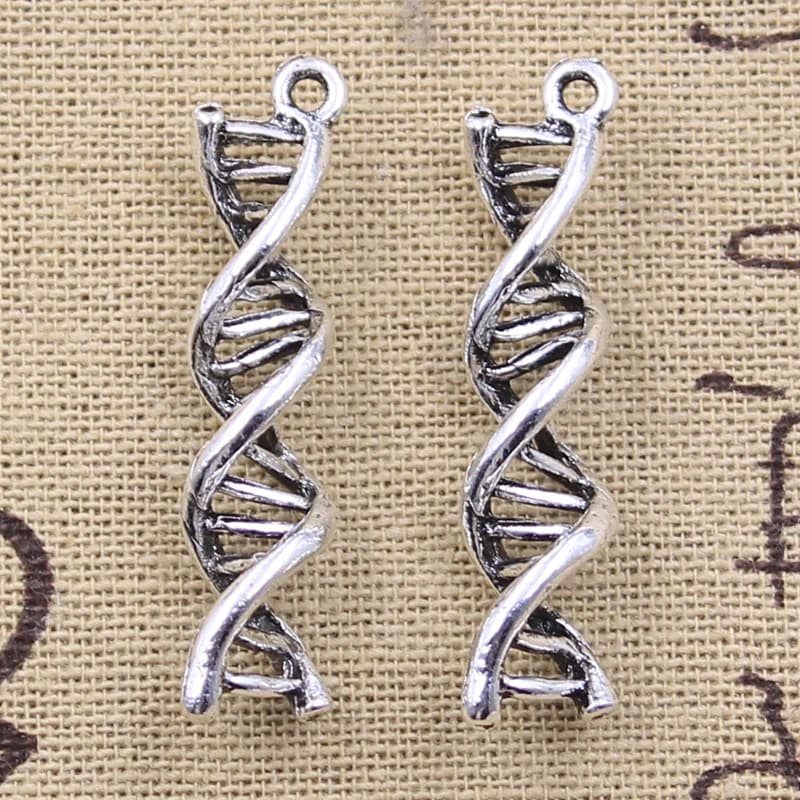 Pendentifs antiques couleur argent, 10 pièces, 40x8x8mm, bijoux tibétains faits à la main