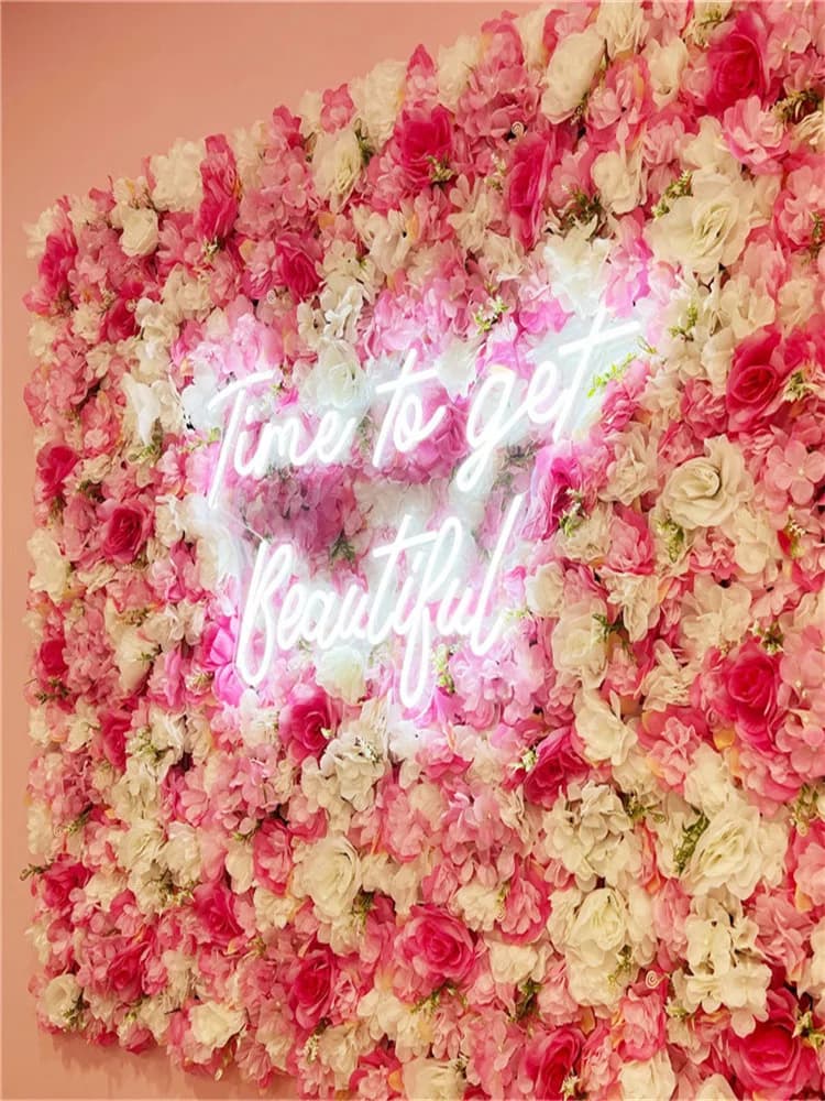 Mur de fleurs artificielles en soie Rose, panneau de toile de fond pour mariage, réception-cadeau pour bébé, anniversaire, décoration de fête à domicile, décor de salle