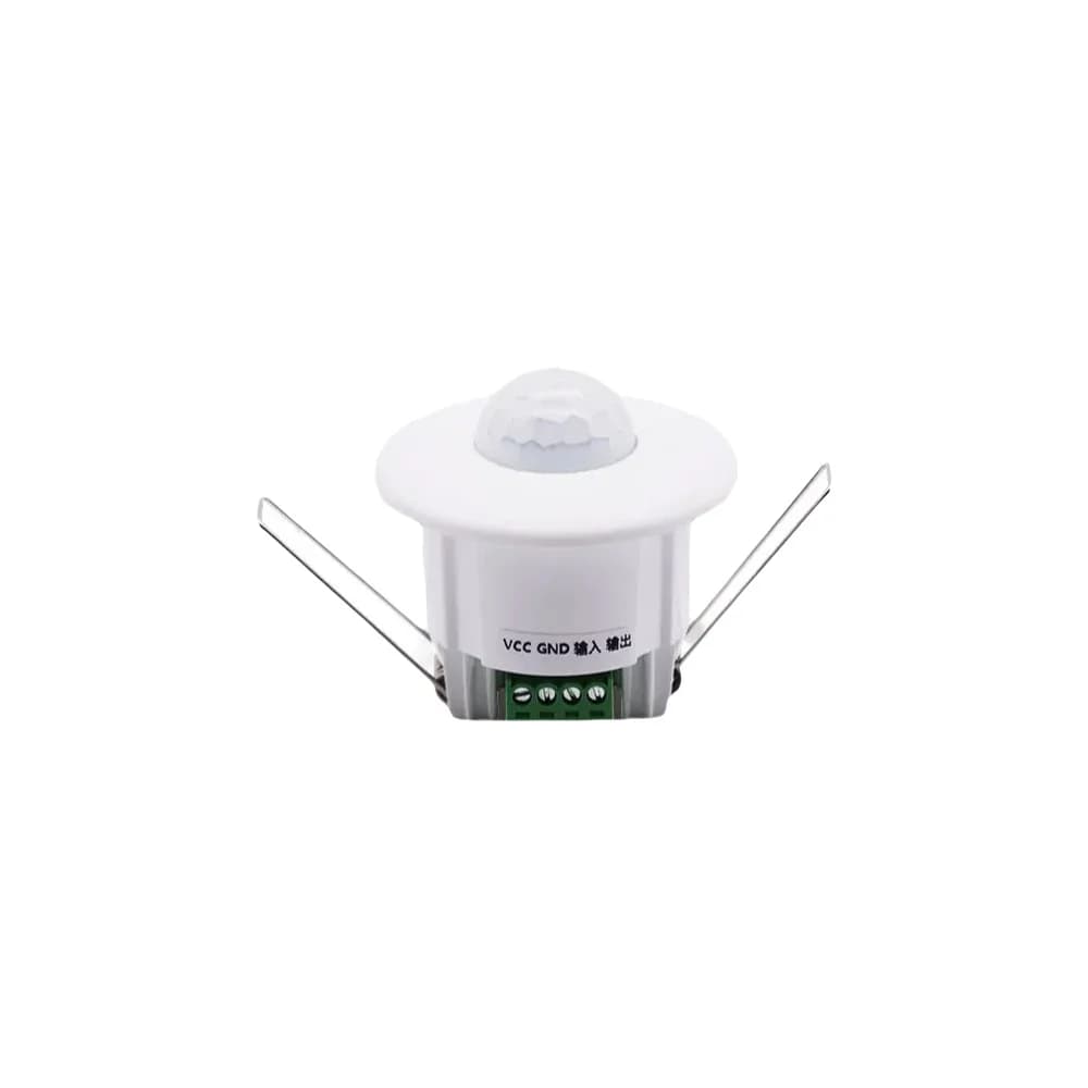 Nouveau capteur de mouvement infrarouge humain encastré au plafond, interrupteur à signal à contact sec silencieux 12V-24V