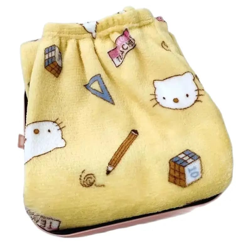 Pyjama d'hiver en glouton pour femme, pantalon chaud confortable pour la maison, pantalon moelleux en peluche, pyjama de dessin animé chaton mignon, nouveau, 2024