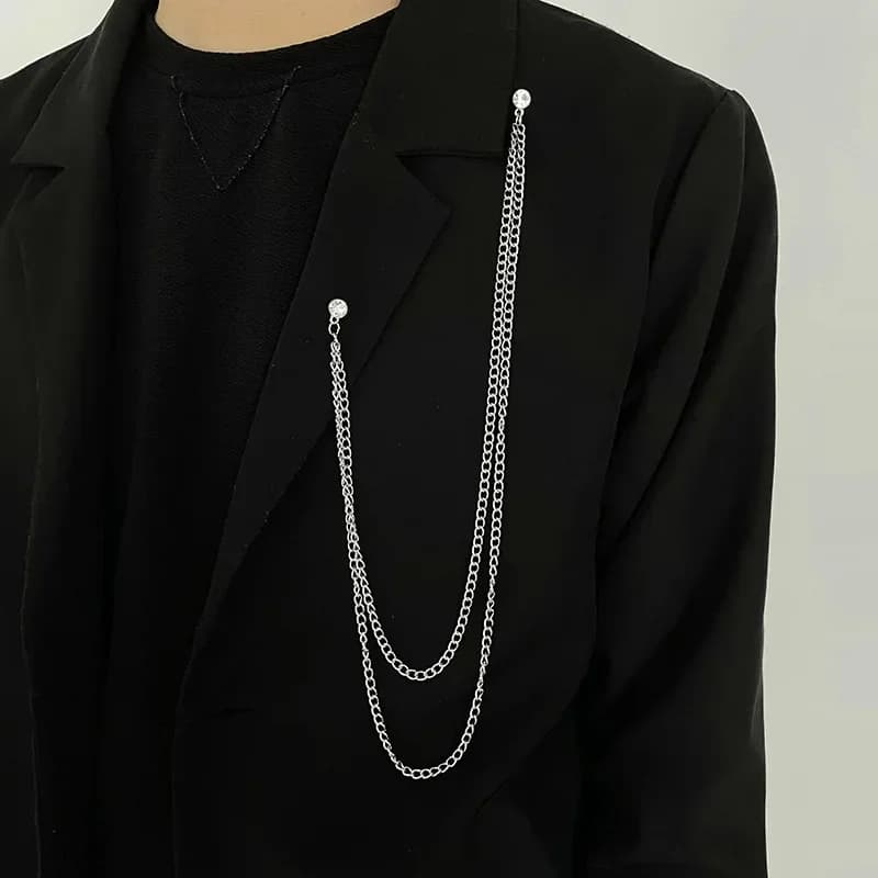 Broche Tasser en cristal pour hommes et femmes, haut de gamme, longue chaîne, costume, écharpe, boucle, épingles de collier, bijoux de luxe, cadeaux pour femmes, accessoires