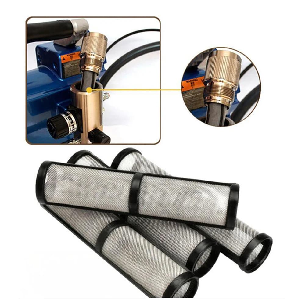 4 filtres noirs à mailles 60 pour pompe de pulvérisation sans air, compatibles avec les pulvérisateurs électriques de peinture GC 390/395/495/595.