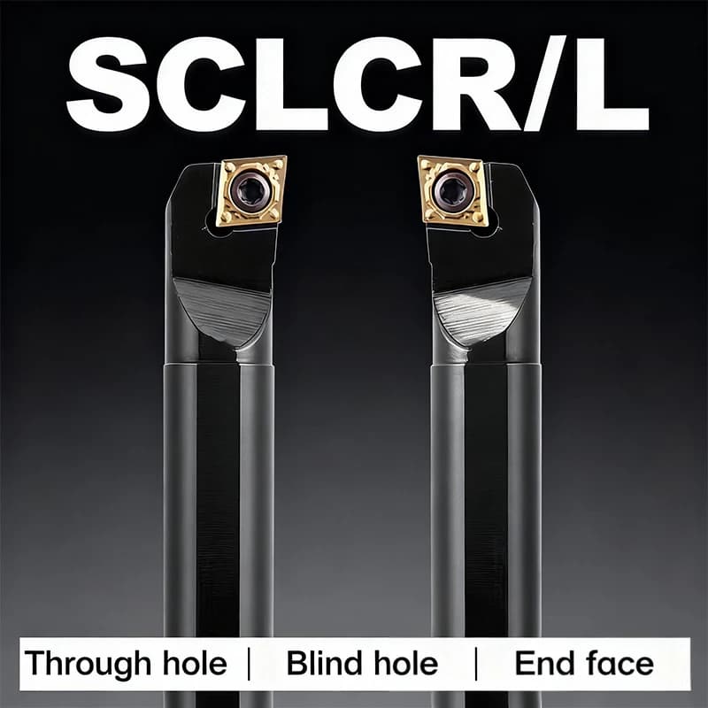 Outil de tournage SCLCR/L S12M-SCLCR S16Q-SCLCR S25S-SCLCR, outils de barre d'alésage de tour interne pour Inserts en carbure de tournage CCMT09