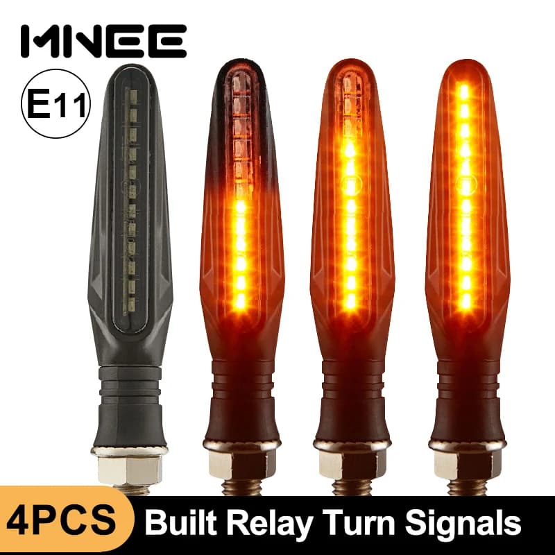 E11 Mark moto LED clignotants lumière 335SMD moto clignotant lumière construit relais moto clignotants indicateurs
