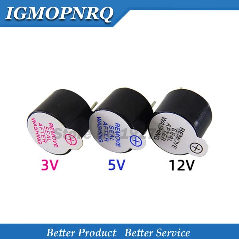 Lot de 10 cloches magnétiques actives, 3v, 5v, 12v, 12x9.5mm
