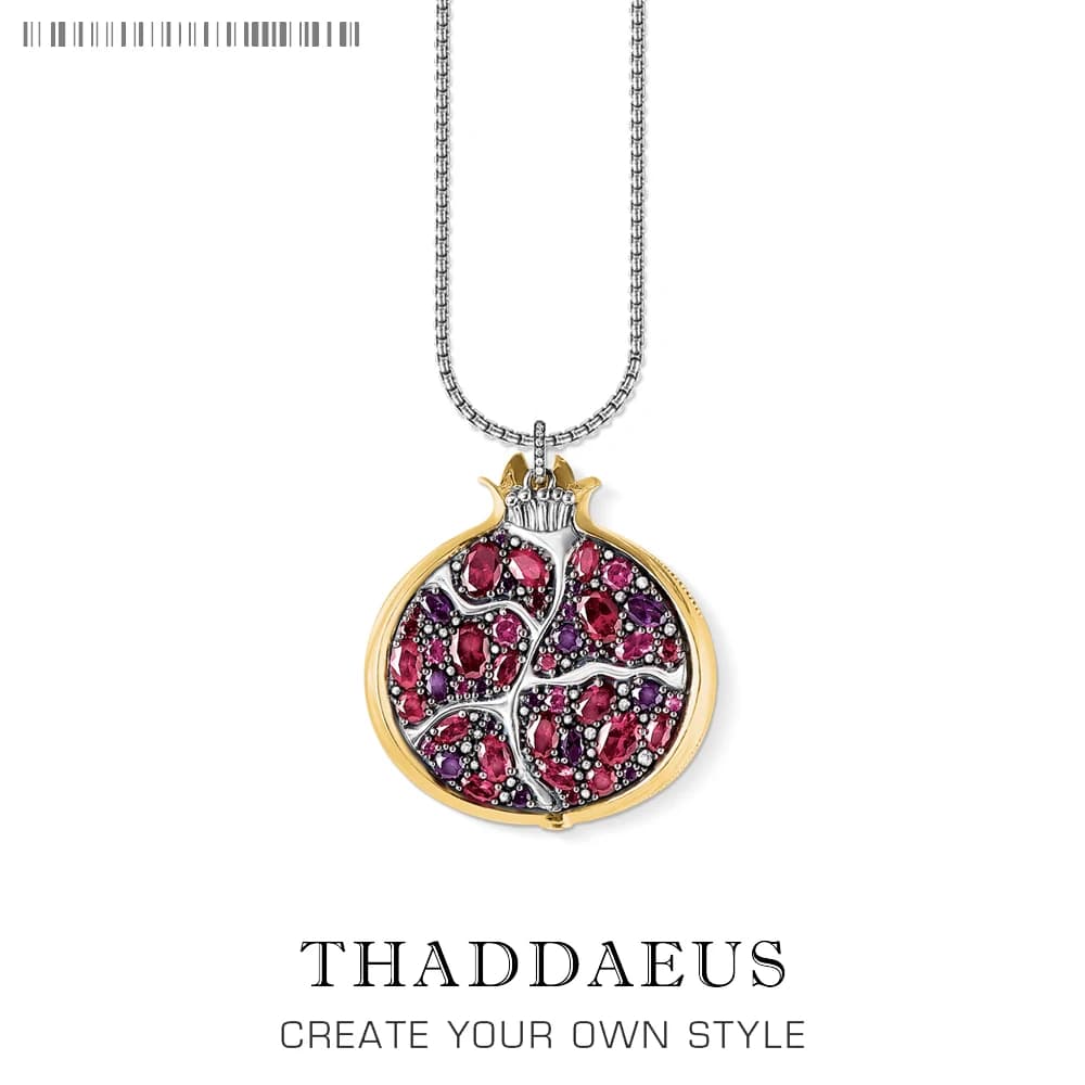 Collier chaîne grenade, bijoux fins d'été flambant neufs, cadeau européen en argent Sterling 925 pour femmes