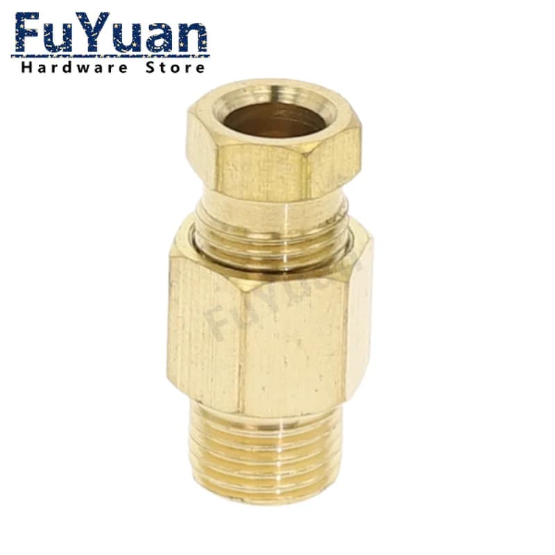 Raccord de tube de virole de compression, connecteur de tube OD, lubrification de machine-outil, tuyau d'huile en laiton, adaptateur, 4mm, 6mm, 8mm