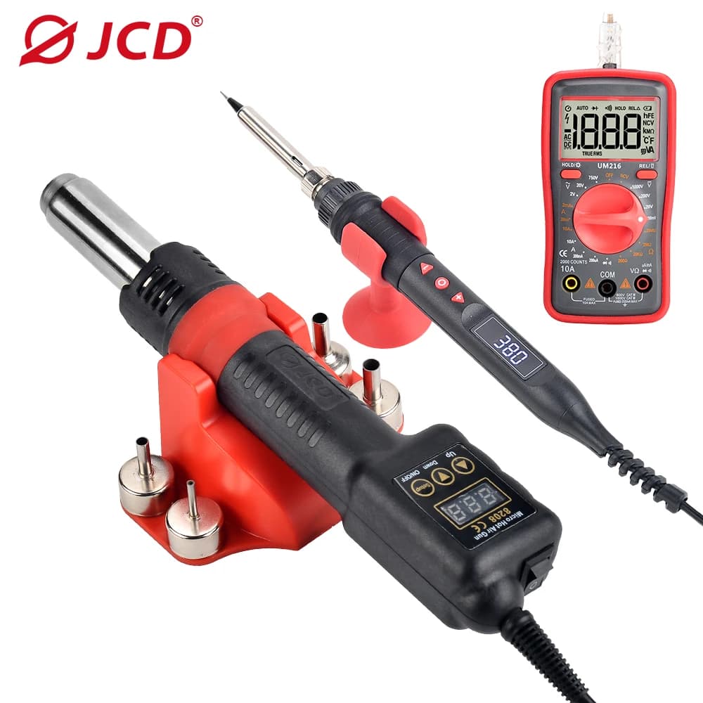 JCD pistolet à Air chaud 8208 Micro Station de soudage de retouche LCD sèche-cheveux numérique pour le soudage 220V 750W pistolet thermique outils de réparation de soudage