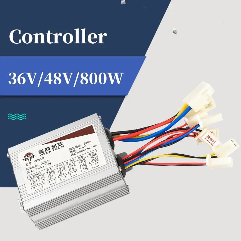 YINYUN YK31C 800W 36V 48V DC contrôleur de vitesse brossé contrôleur de vitesse Scooter électrique vélo e-bike moto EV accessoires pièces