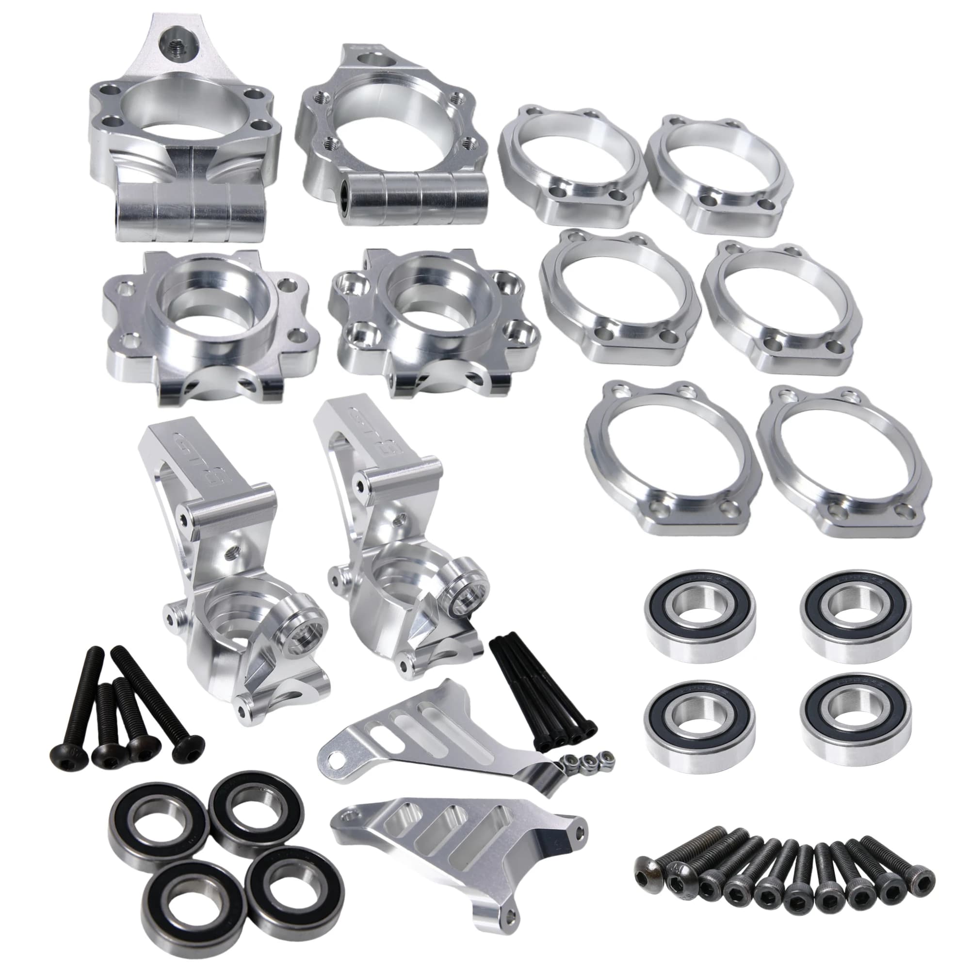 Kit de supports de moyeux de roue avant et arrière en aluminium CNC GTB pour voiture RC 1/5 HPI km rv Baja 5B SS 5SC