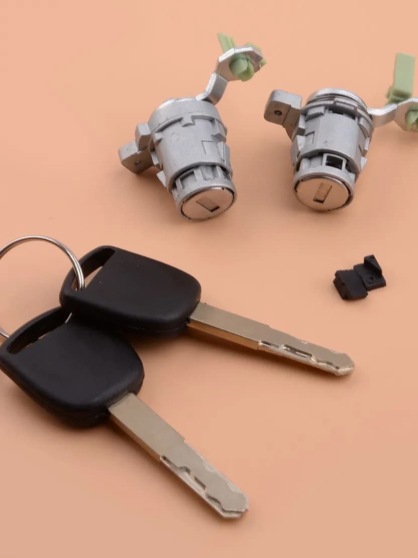 1 paire de cylindres de verrouillage de porte gauche et droite de voiture avec 2 clés, adaptés à la Honda CR-V Element 2003 2004 2005 2006