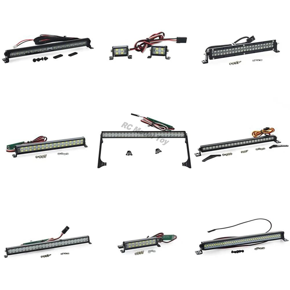 Lampe de toit de voiture RC, barre lumineuse à LED pour 36/50 inoler Axial SCX10 1/10 TRtage SCX24 D90 D110 Capra AXI03007, 4/18/24/90046