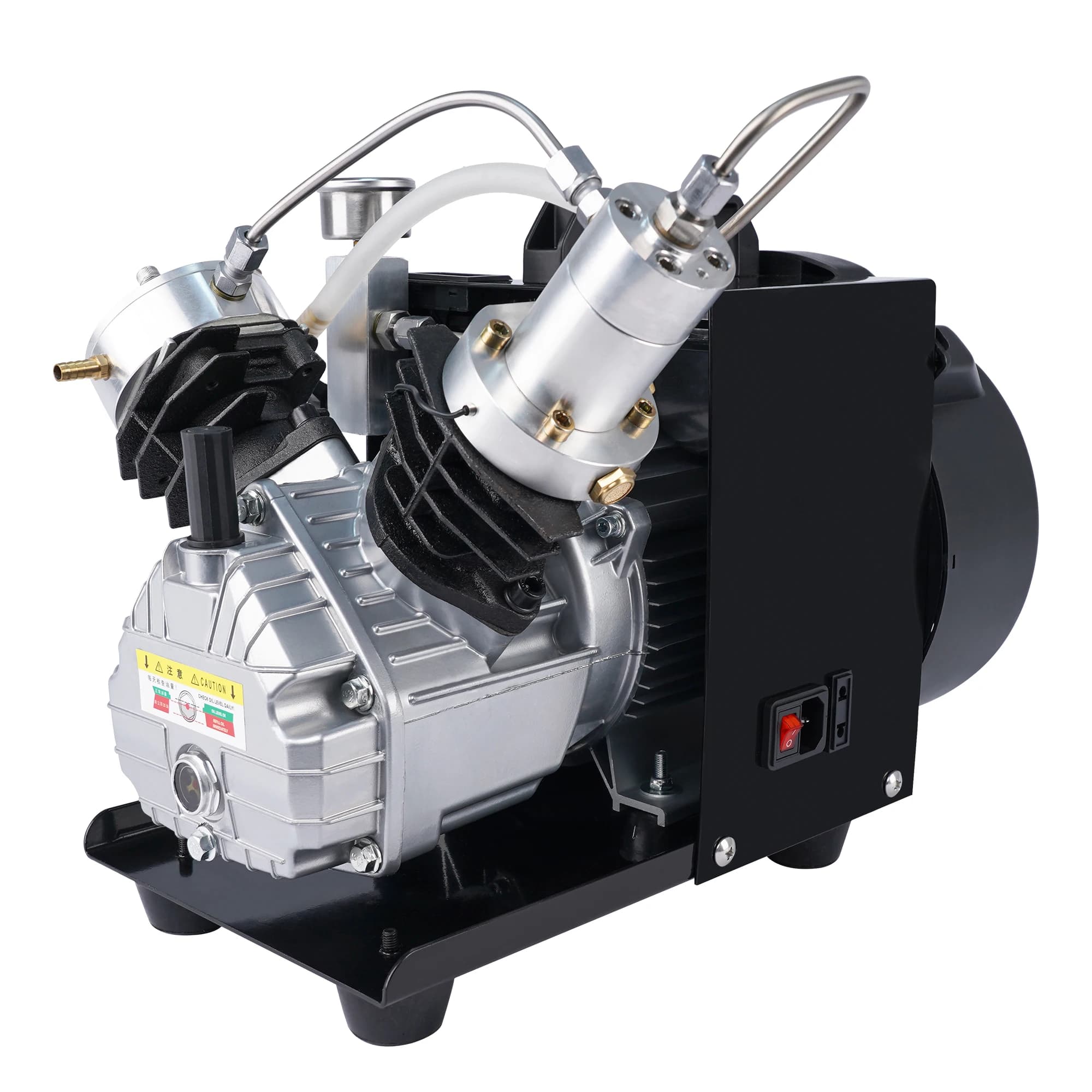 TUXING TXEDM041, compresseur d’air PCP de 4500 psi (300 bars), compresseur haute pression avec double tête de cylindre pour fusil PCP et plongée sous-marine.