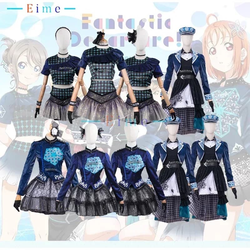LoveLive!Sunshine aqour – robe de danse sur mesure, costume de Cosplay pour femme, mignon, sortie fantastique, Takami Chika Sakurauchi Riko