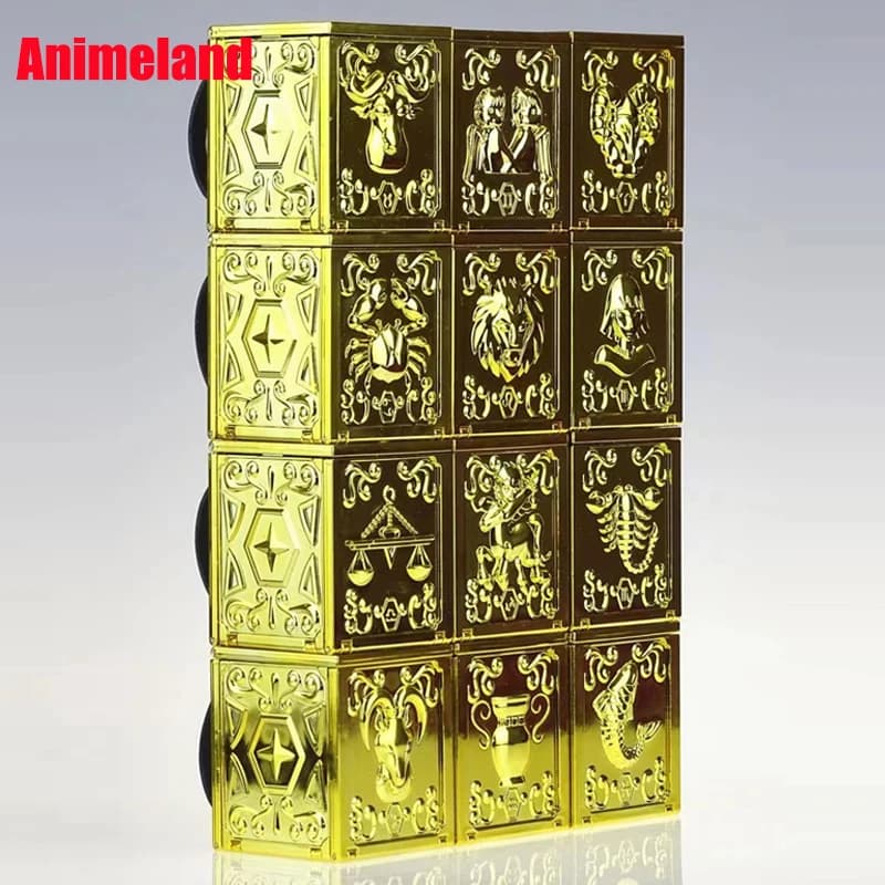 Saint Seiya Myth Cloth Gold EX Pandora Box Constellation Bélier Taureau Gémeaux Cancer Lion Vierge Balance Scorpion Sagittaire Capricorne Verseau Poissons Chevaliers du Zodiaque Set 12 Or Figurine