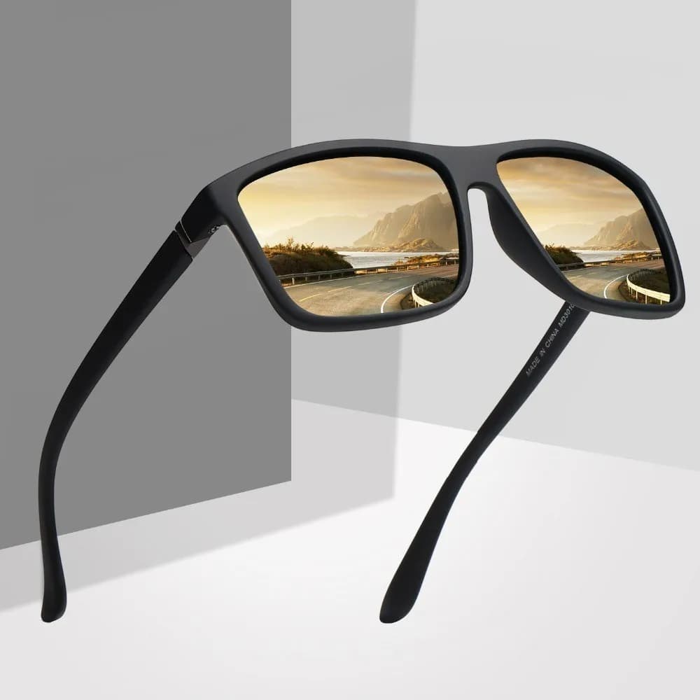 Lunettes de soleil polarisées Unisexe Carré Vintage Lunettes de Soleil Marque Lunettes de Soleil Polarisation Lunettes de Soleil Rétro Feminino Pour Femmes Hommes