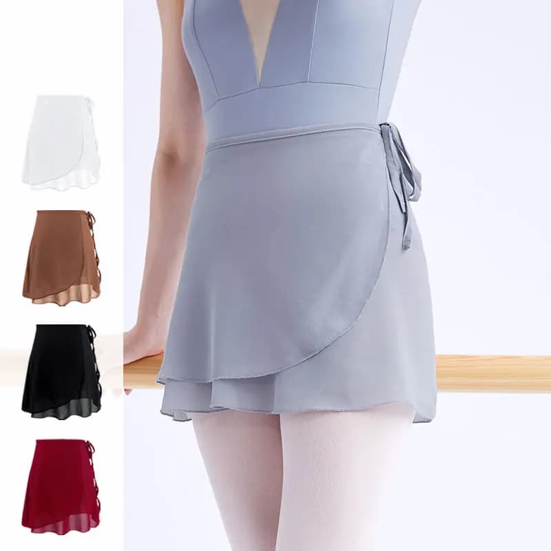 Jupe de Ballet pour femmes, jupe de danse courte, Tutu pour adultes, Costumes de gymnastique en mousseline de soie à lacets