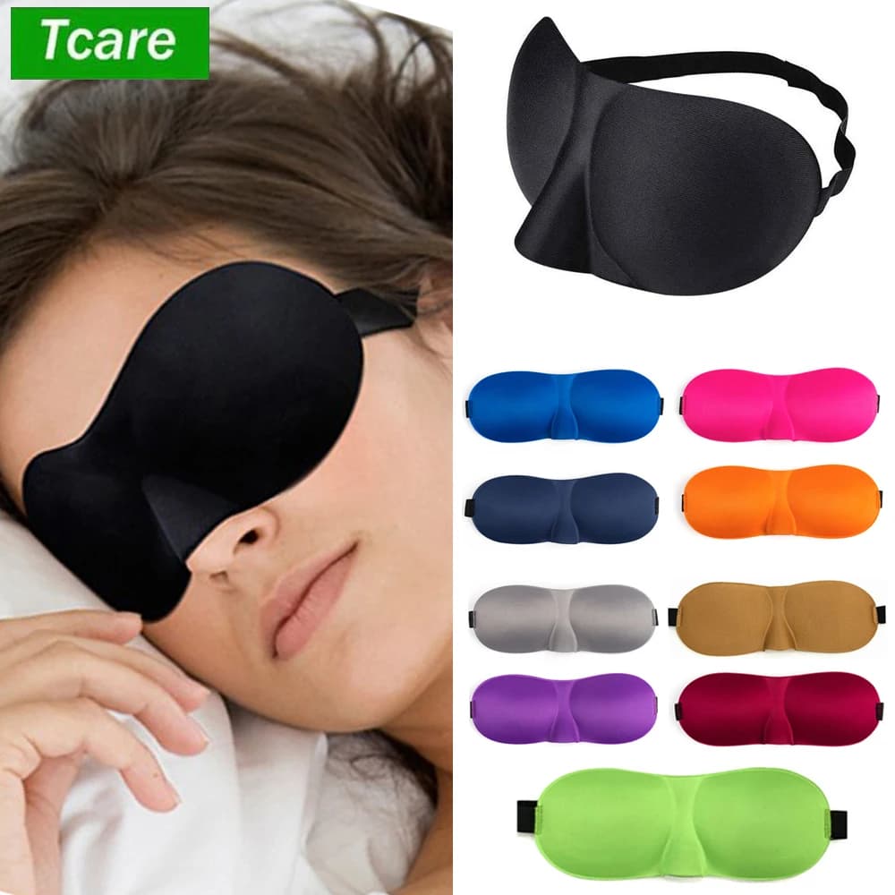 Tcare masque pour les yeux pour dormir tasse profilée 3D bandeau Concave moulé masques de sommeil de nuit bloquer la lumière avec les femmes hommes patch oculaire