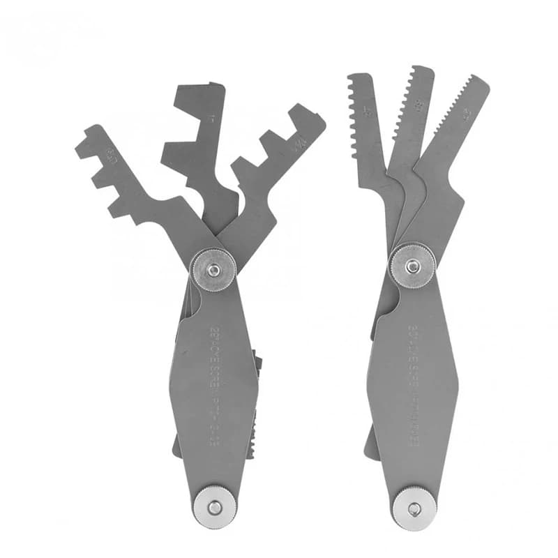 ACcloser-Jauge de pas de vis 29/TR30, ensemble d'outils de mesure de pas de filetage en acier inoxydable, jauge de coupe à filetage en T