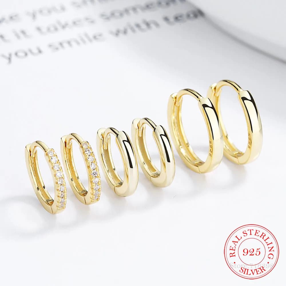 Boucles d'oreilles rondes en argent Sterling 925 AAA Cz, petites boucles pour femmes, bijoux pour enfants, bébés et filles