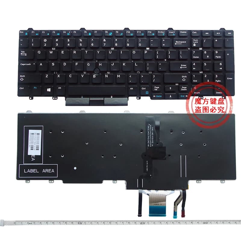 Clavier américain rétro4.2 pour Dell Latitude, E5550, E5570, E5580, E5590, M3510, M7510, M7720, M7520, 3510, 7510, 7710, 7720, 7520, 3520, P53F