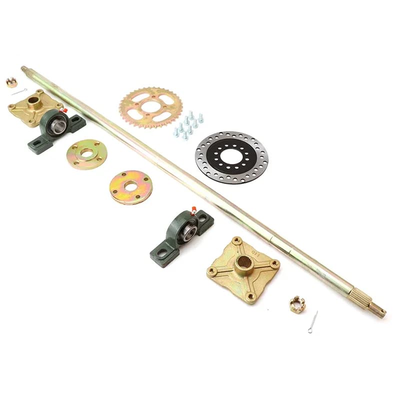 Ensemble d'essieu arrière de 1000 mm et 850 mm avec 428 # Pignon 37T 160mm disque de frein UCP205 roulement pour bricolage électrique Go kart UTV ATV Buggy Quad