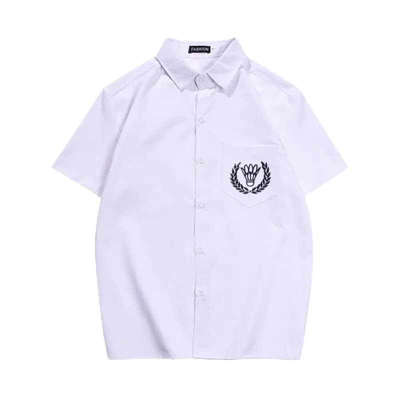 Uniforme scolaire japonais pour étudiants, garçons, JK DK, hauts d'uniforme pour collège et lycée, chemise en coton blanc à manches courtes, 2 pièces, cravate + haut