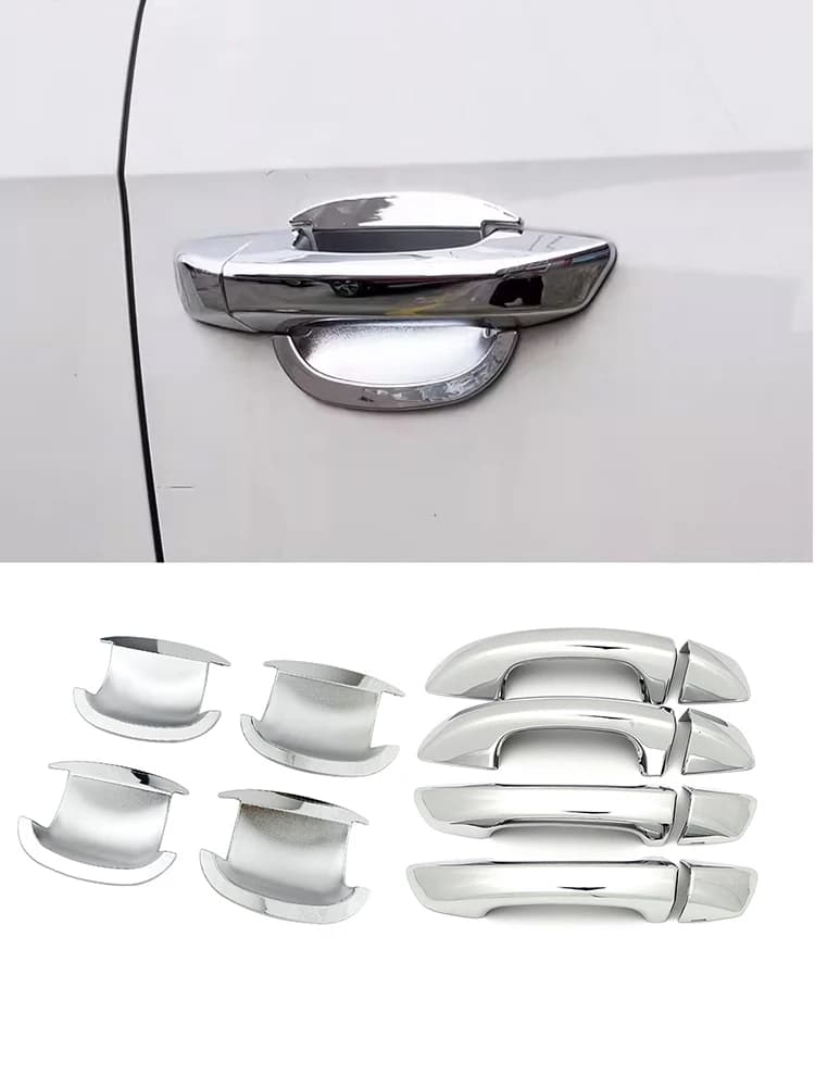 Autocollant de Protection de garniture de poignée de porte chromée en Fiber de carbone, pour Volkswagen VW Passat B6 B7 2005 – 2015, style de voiture