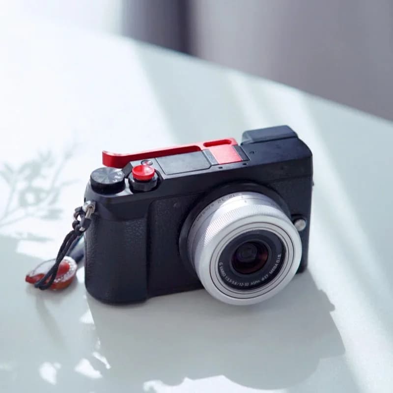 Pour Panasonic GX85 GX80 LUMIX LX100 aluminium métal pouces vers le haut poignée de chaussure chaude métal