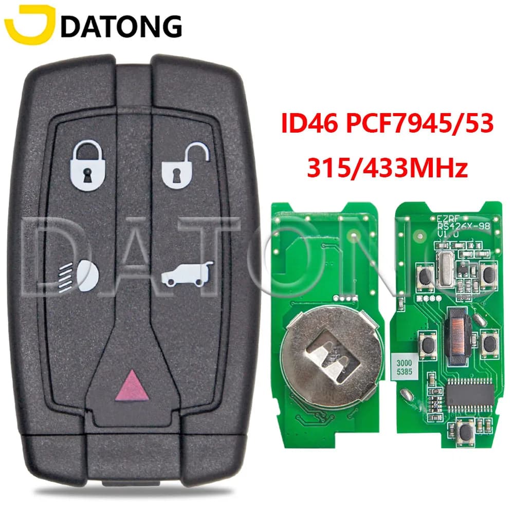 Datong World – clé de télécommande de voiture à puce ID46, 315/433Mhz, pour Land Rover Freelander 2 3 LR2 Ranger Rover Sport