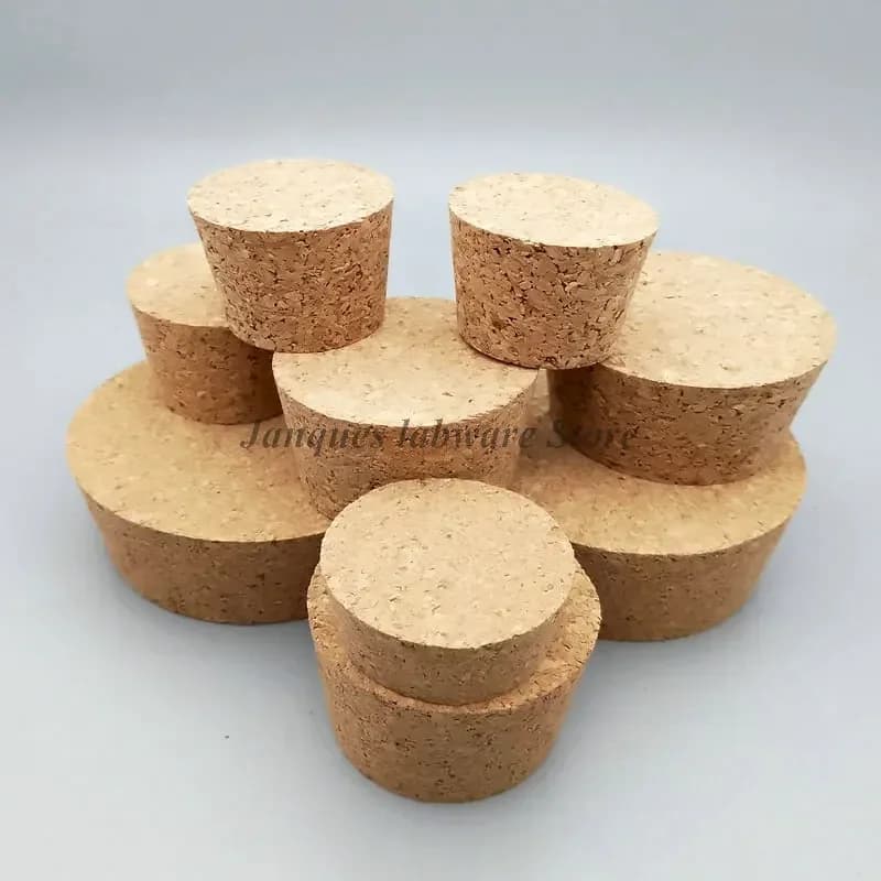 Bouchon de bouteille en bois et liège, grande taille, diamètre supérieur 51mm à 105mm, bouchon de bouteille Thermos, huile essentielle, Pudding, couvercle de bouteille en verre, 2 pièces/lot