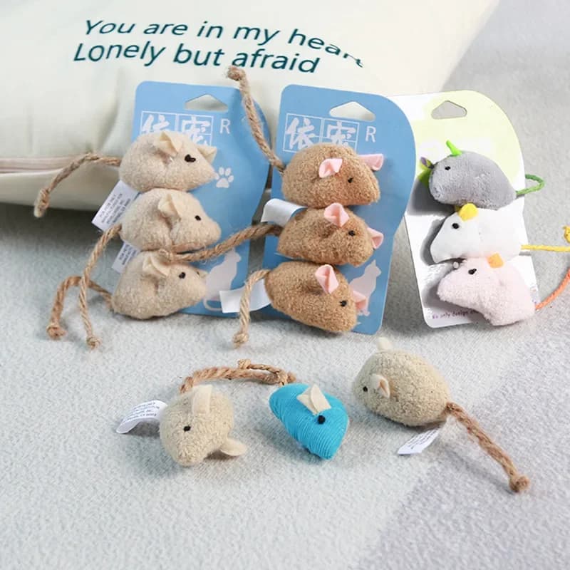 Jouet en peluche d'herbe à chat pour chats, sourire doux, simulation de souris, graines d'herbe à chat, livres de dents interactifs, jouets de jeu amusants pour chatons